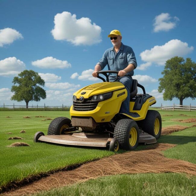 Can lawn mower remove dead grass in michigan